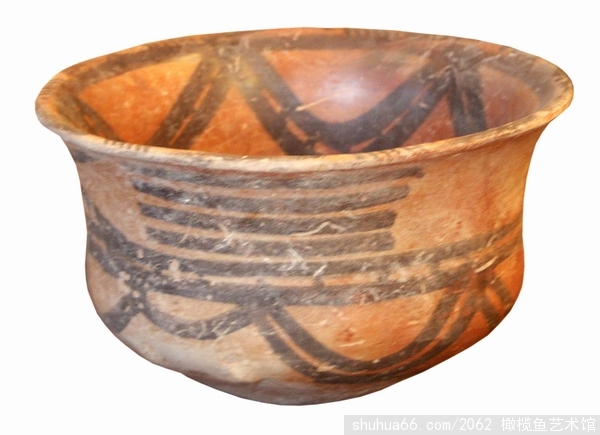 马家窑文化 马厂类型 红陶衣内外彩钵