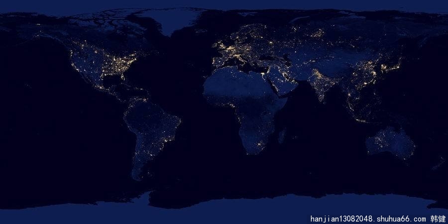 宇宙航拍美丽地球夜(图)景:似璀璨星河绚烂