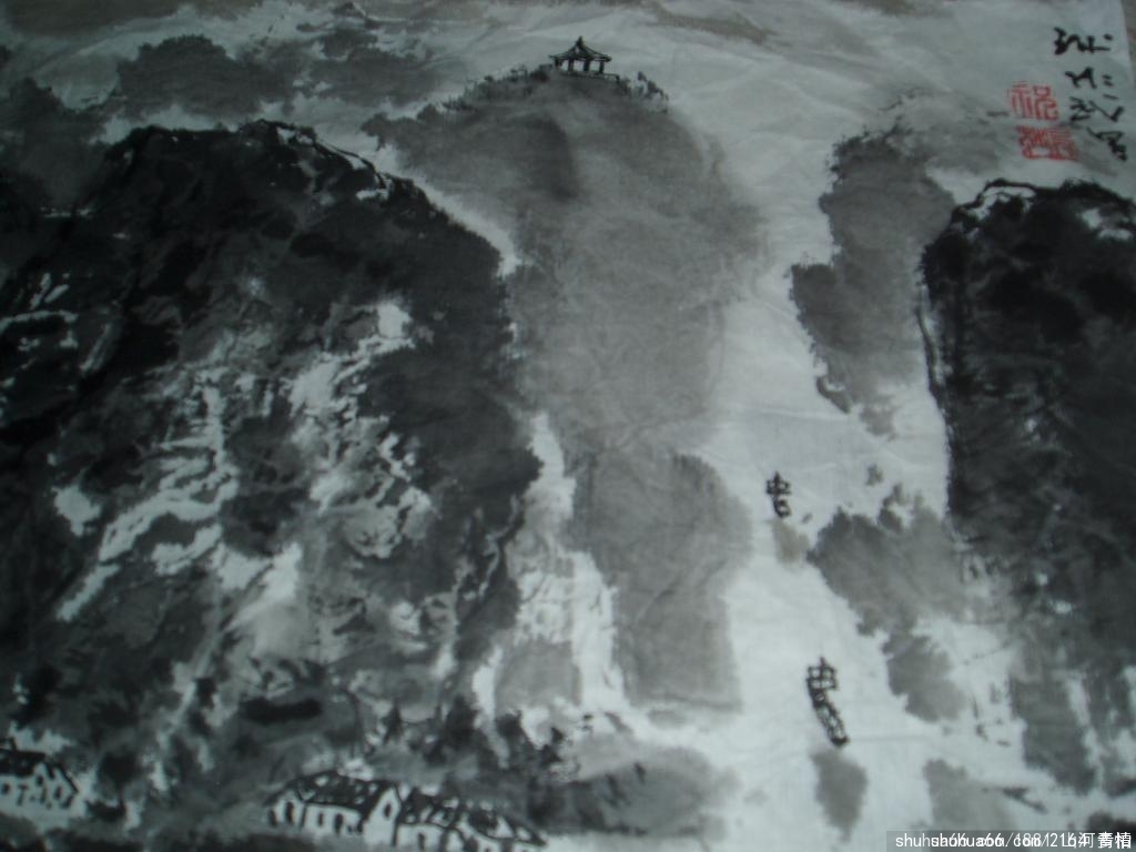 山河多情的山水画