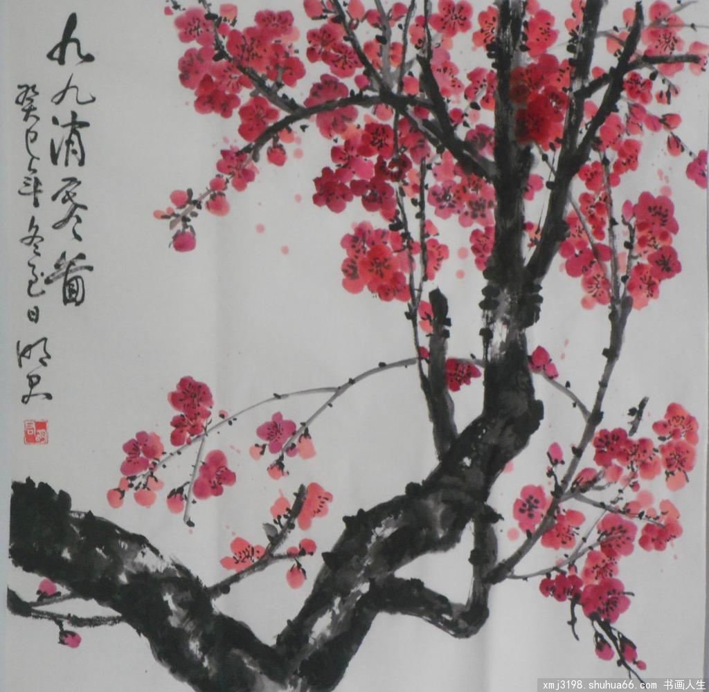 冬至-画梅:九九消寒图