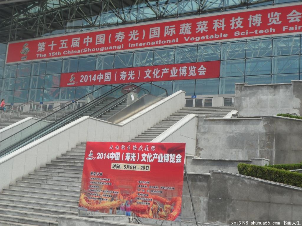 参观2014中国(寿光)文化产业博览会书画展