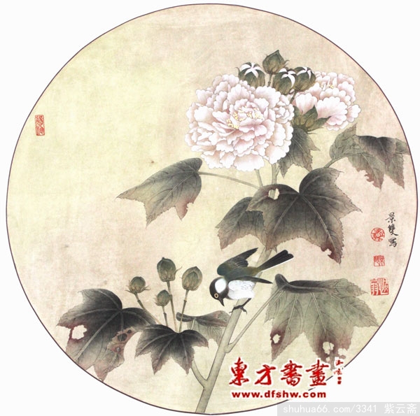 柳亸莺娇意韵相连,我的艺术网刘景双工笔花鸟