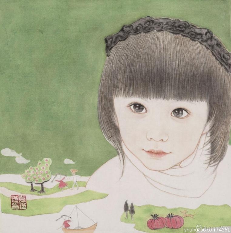 工笔人物画--色彩情感的意象性表达